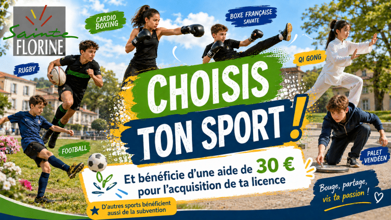 Choisis ton sport Aide à la licence 2026 Sainte-Florine